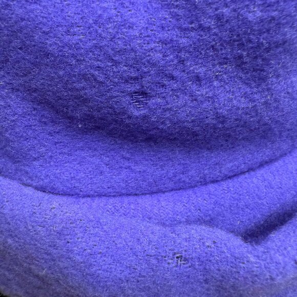 James Peter Vintage Purple & Black Wool Cashmere Women's Cloche Hat Retro Style - Picture 10 of 13